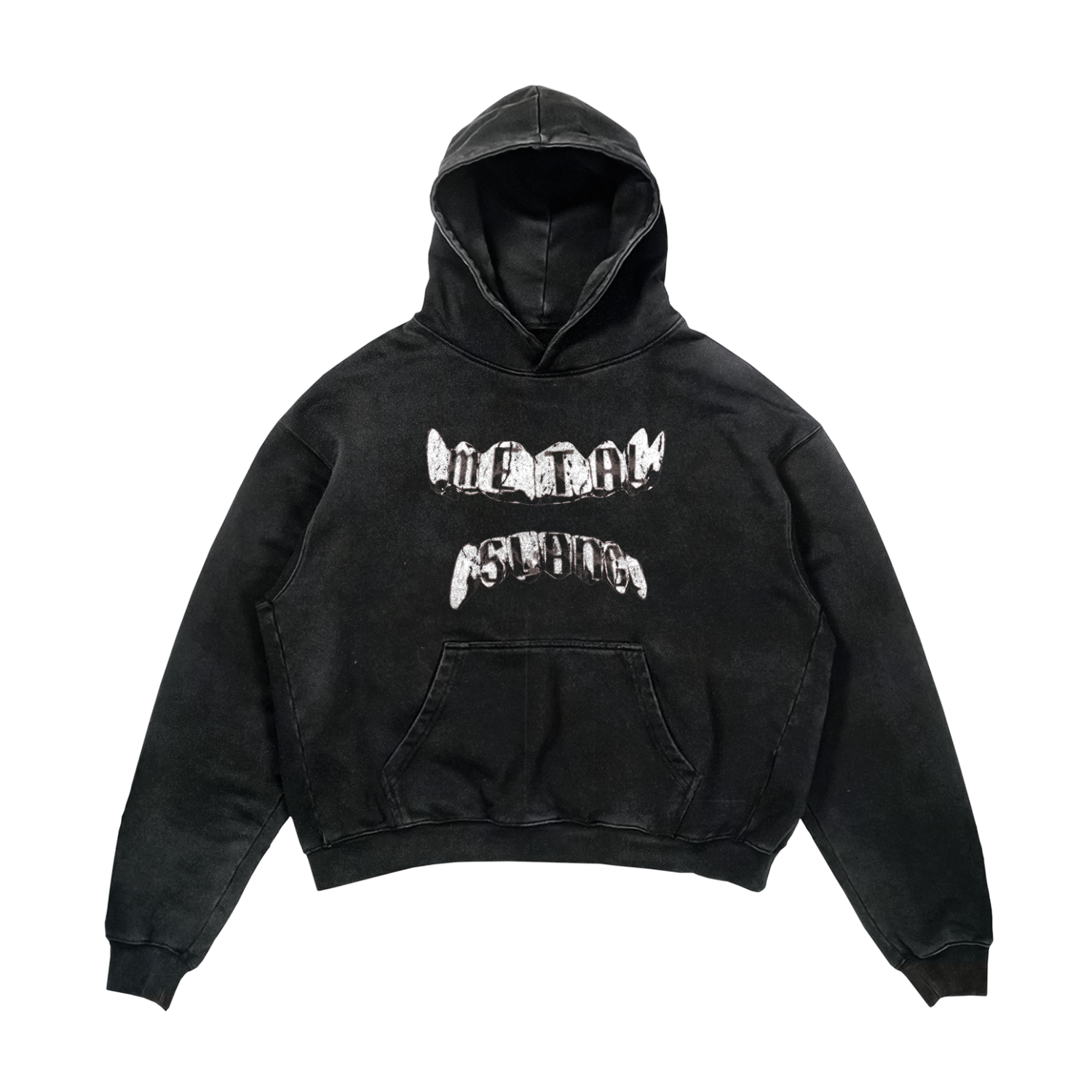 Acid wash black hoodie discount